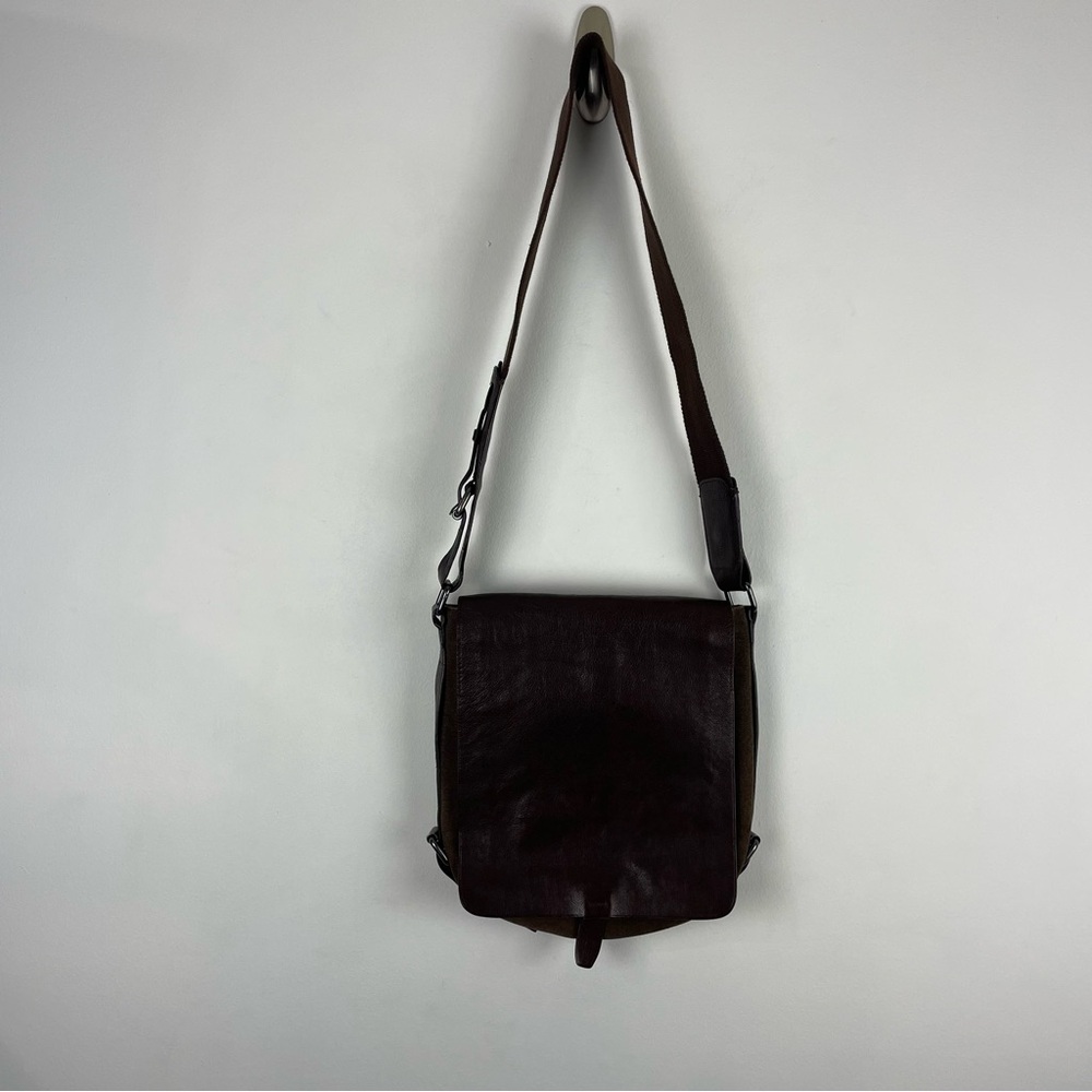 Vintage Hugo Boss Messenger Bag Genuine Leather RARE